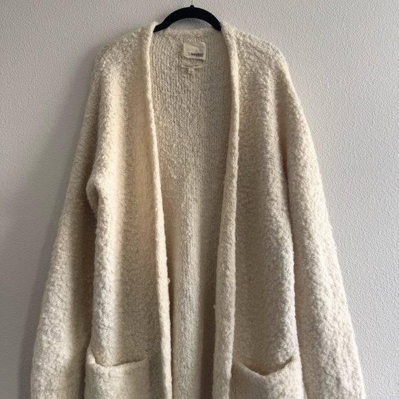 Aritzia Wilfred Free Aronsom Mohair Wool Blend Boucle Longline Cardigan Minimal - Picture 3 of 9